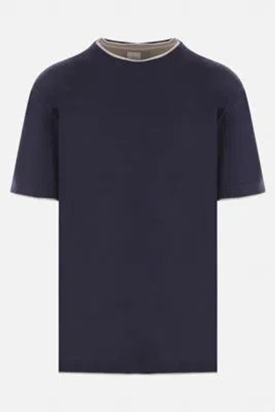 Shop Eleventy T-shirts And Polos In Blue+sabbe