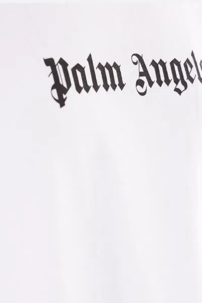 Shop Palm Angels T-shirts And Polos In White+black