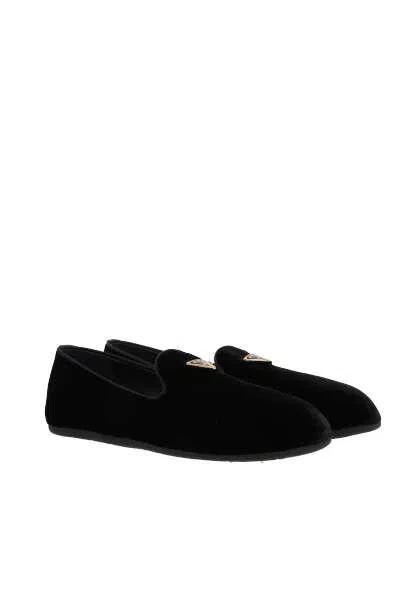 Shop Prada Flat Shoes In Black