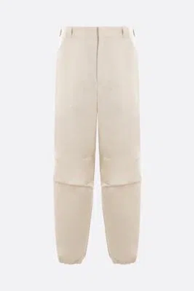 Shop Prada Trousers In Natural