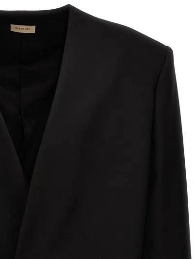 Shop Fear Of God 'lapeless Suit' Blazer In Black