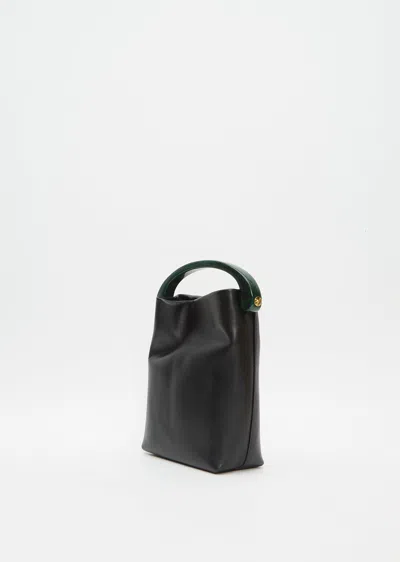 Shop Dries Van Noten Crisp Leather Bag In Black 900
