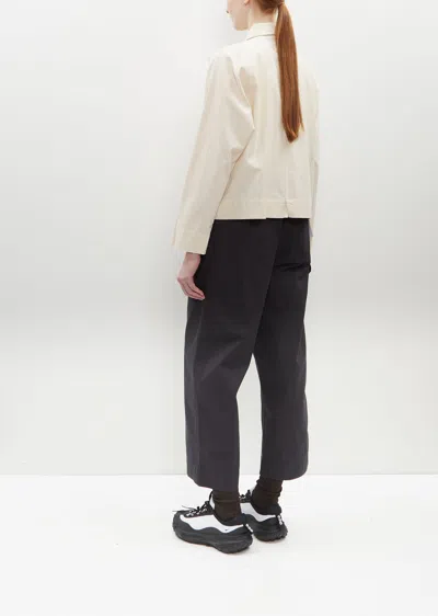 Shop Mhl By Margaret Howell Cropped Raglan Cotton Shirt In Natural
