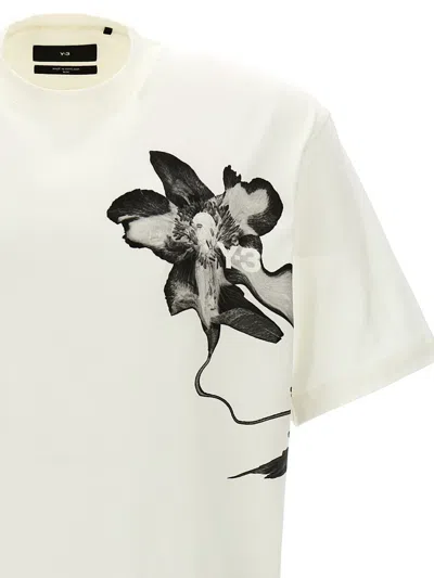 Shop Y-3 Adidas 'gfx' T-shirt In White/black