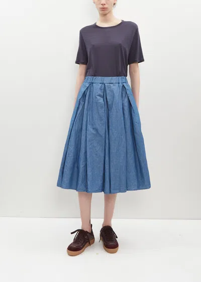 Shop Apuntob Denim Full Skirt