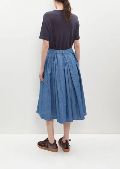 Shop Apuntob Denim Full Skirt