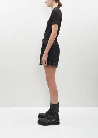 Shop Sacai Denim Shorts In Black