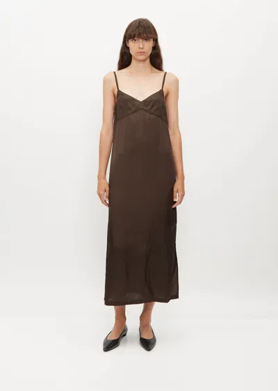 Shop Dries Van Noten Dentam Dress In Dark Brown