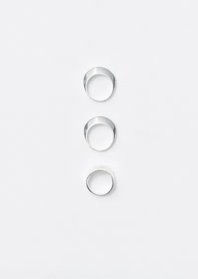 Shop Sophie Buhai Disc And Dimple Ring Set In Sterling Silver