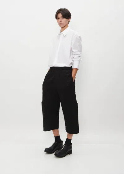 Shop Comme Des Garçons Doeskin Wool Pants In Black