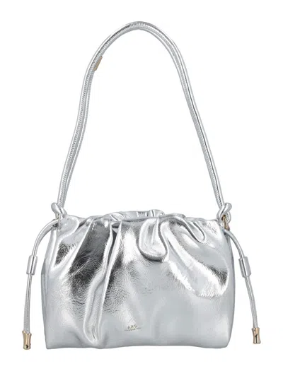 Shop Apc A.p.c. Ninon Shoulder Mini Bag In Silver