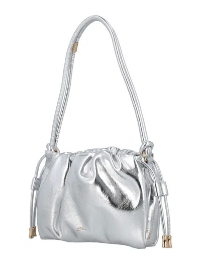Shop Apc A.p.c. Ninon Shoulder Mini Bag In Silver