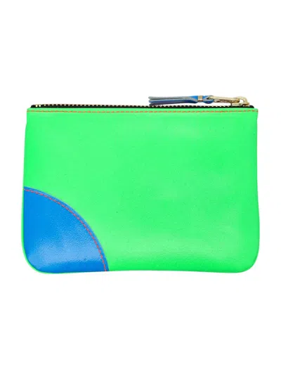 Shop Comme Des Garçons Super Fluo Wallet In Orange Green