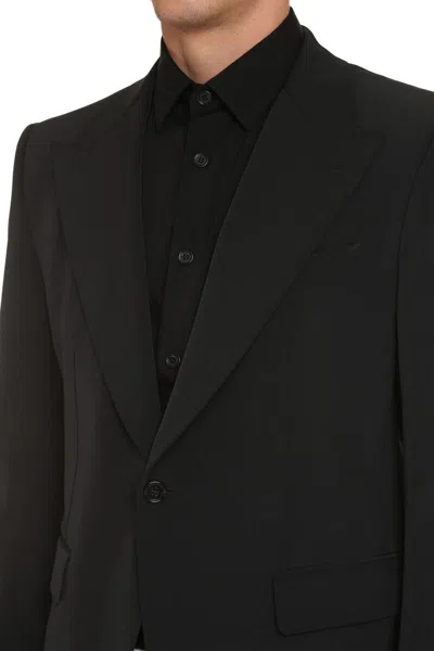 Shop Dolce & Gabbana Sicilia Techno Fabric Jacket In Black