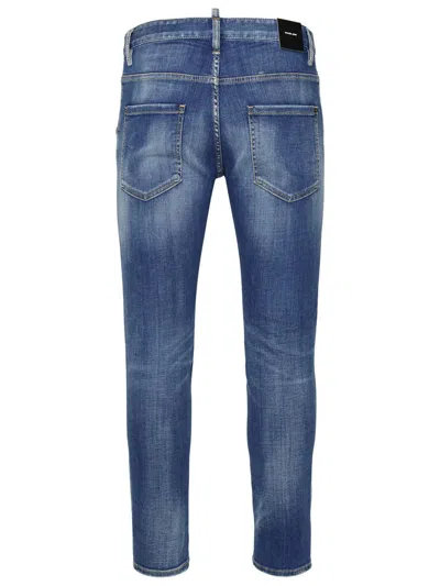 Shop Dsquared2 'skater' Blue Cotton Jeans