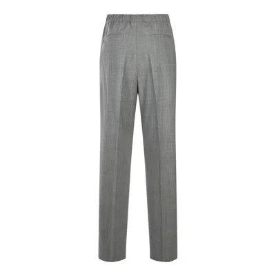 Shop Fabiana Filippi Trousers In Roccia Melange