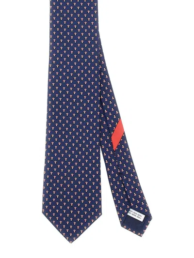 Shop Ferragamo Silk Tie In Blue