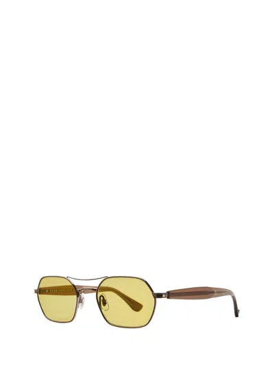 Shop Garrett Leight Sunglasses In Gold - Antique Gold - Bio Cola