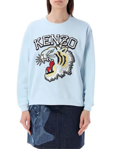 Shop Kenzo Tiger Varsity Regular Sweat In Blue