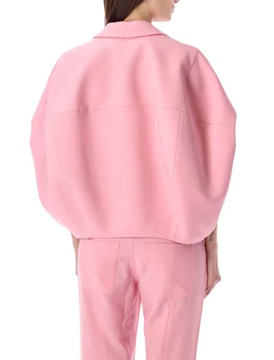 Shop Marni Sleeveless Cady Jacket In Pink Gummy