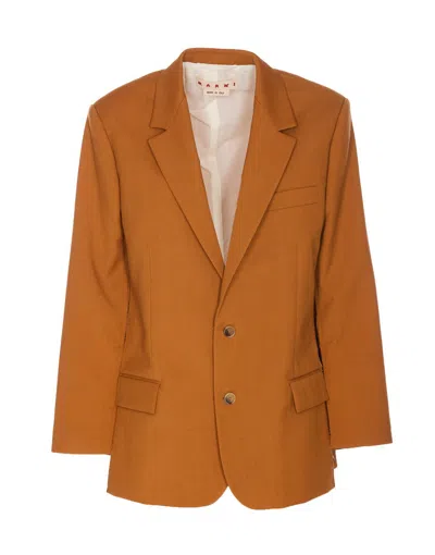 Shop Marni Jackets In Orange