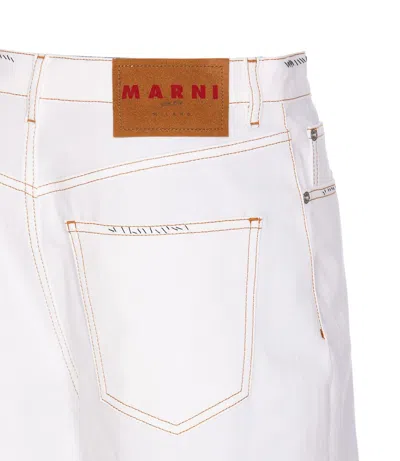 Shop Marni Trousers In White