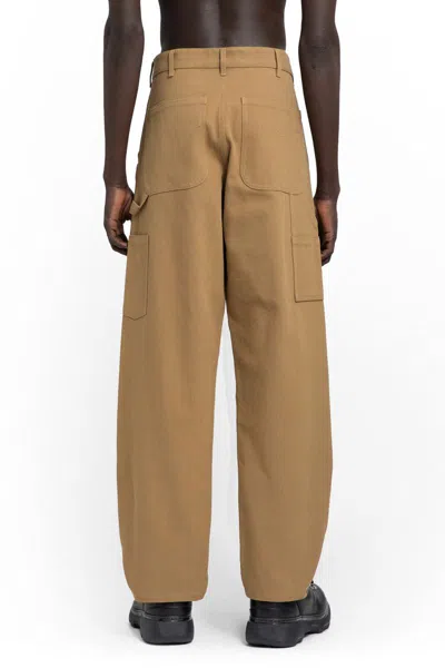 Shop Moncler Genius Trousers In Brown
