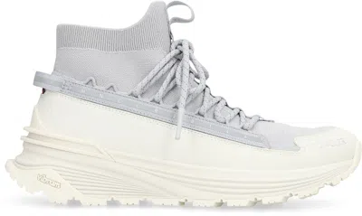 Shop Moncler Monte Runner Glitter High-top Sneakers In Silver