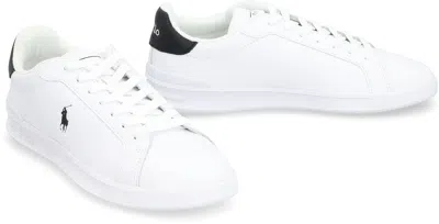 Shop Polo Ralph Lauren Heritage Court Ii Leather Low-top Sneakers In White