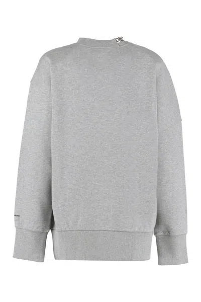 Shop Stella Mccartney Cotton Crew-neck Sweatshirt In Grey