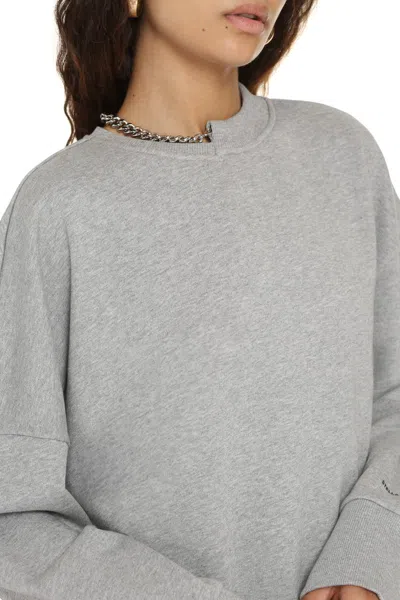 Shop Stella Mccartney Cotton Crew-neck Sweatshirt In Grey