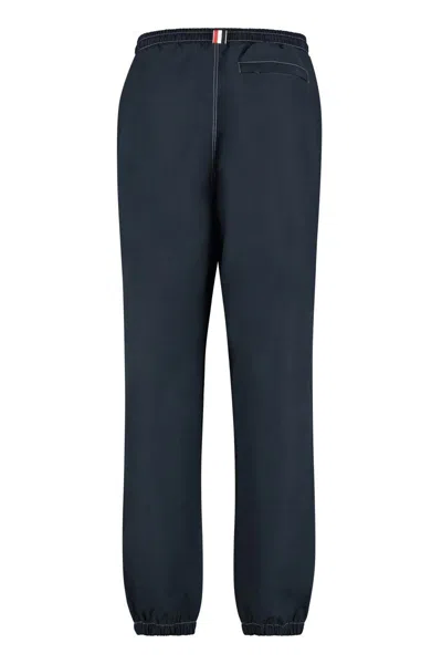 Shop Thom Browne Techno Fabric Track Pants In Blue