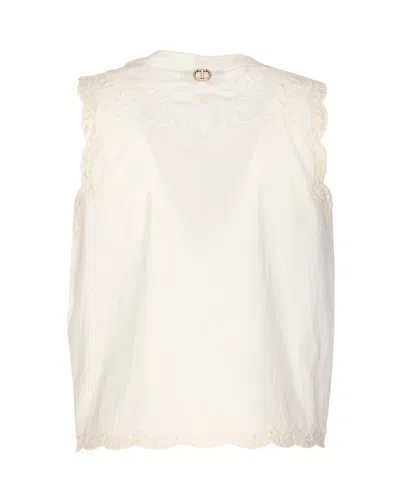 Shop Twinset Twin-set Top In White