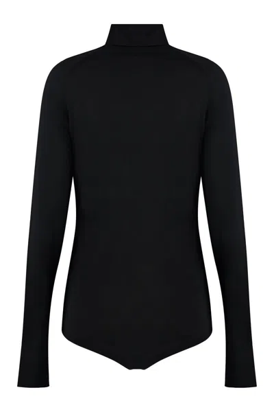 Shop Victoria Beckham Knit Bodysuit In Black