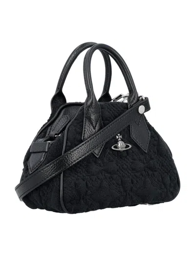 Shop Vivienne Westwood Toweling Yasmine Mini Bag In Black