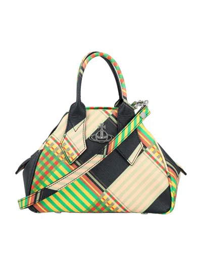 Shop Vivienne Westwood Yasmine Small Bag In Combat Tartan