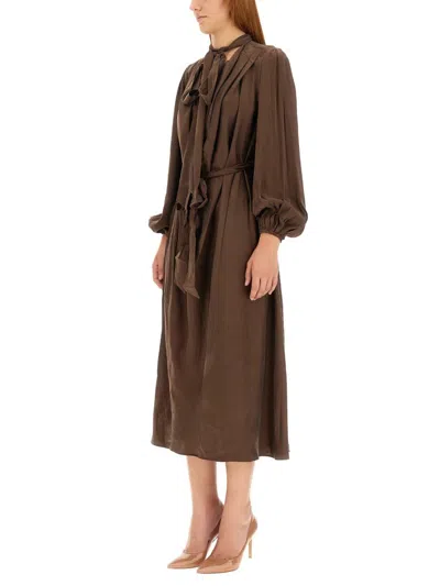 Shop Zimmermann Chemisier Dress In Brown