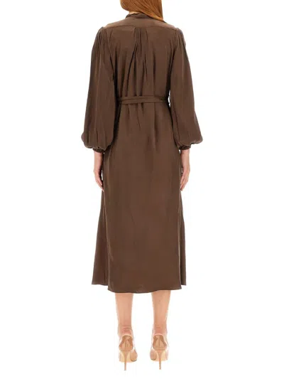 Shop Zimmermann Chemisier Dress In Brown