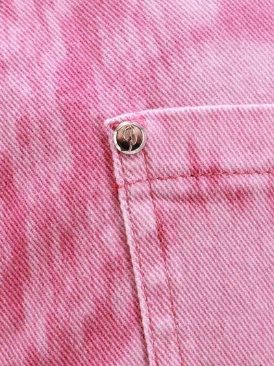 Shop Blumarine Pink Cotton Mini Skirt