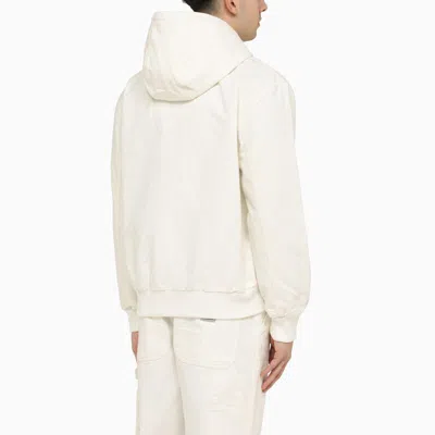 Shop Carhartt Wip Wax Zip Sweatshirt In White