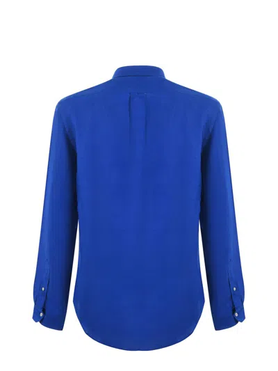 Shop Polo Ralph Lauren Shirts In Blu Elettrico