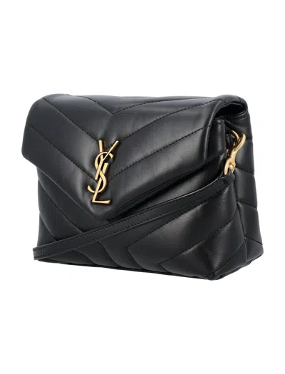 Shop Saint Laurent Lou Lou Toy Bag In Calf Leather In Nero
