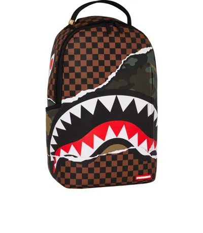Shop Sprayground Tear It Up Camo Backpack In Brown
