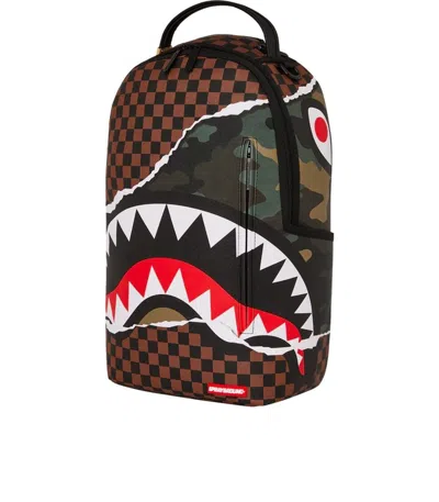 Shop Sprayground Tear It Up Camo Backpack In Brown