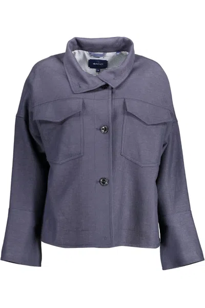 Shop Gant Blue Cotton Jackets & Coat