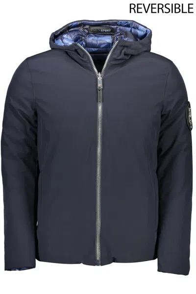Shop Plein Sport Blue Polyester Jacket