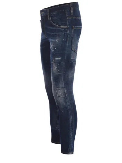 Shop Dsquared2 Jeans  "skater" In Denim Blu Scuro