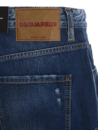 Shop Dsquared2 Shorts  "boxer" In Denim Blu
