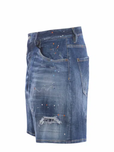 Shop Dsquared2 Shorts In Denim Azzurro