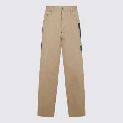Shop Dsquared2 Stone Cotton Pants